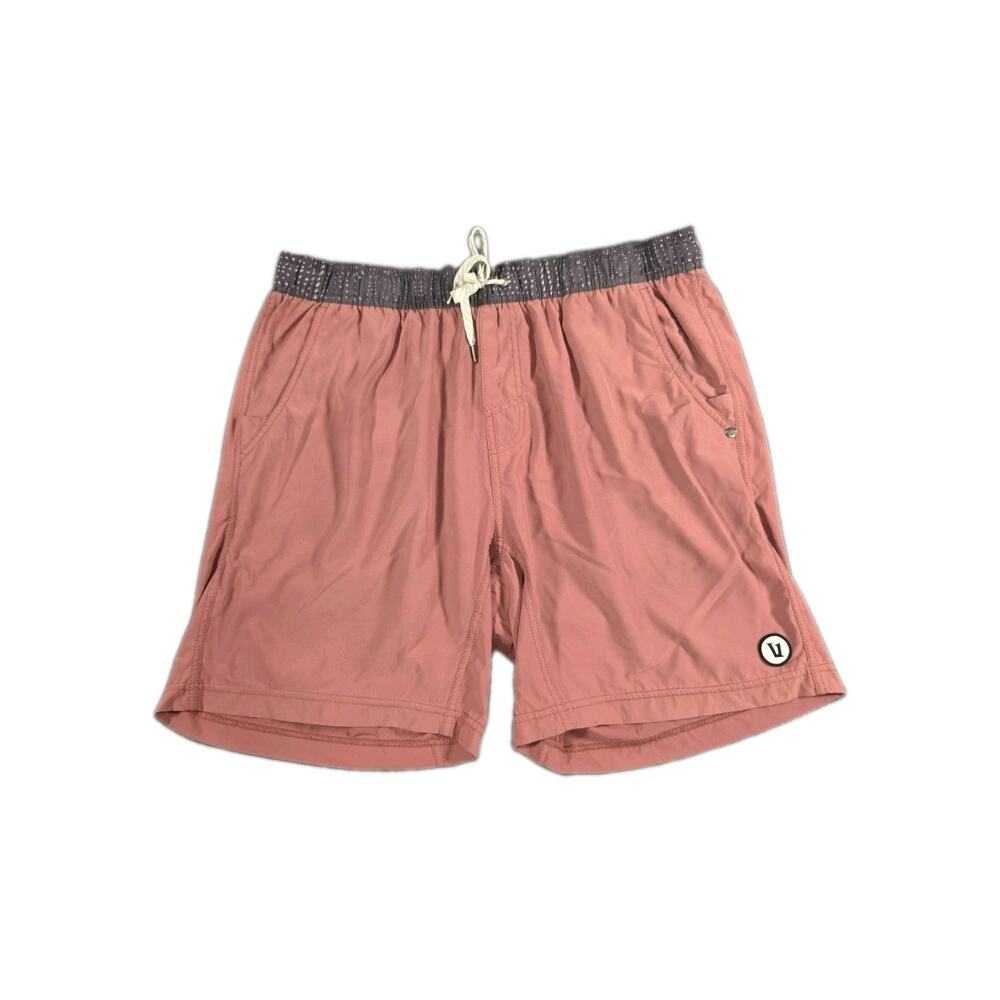 Vuori Kore Shorts Men XL Lined 9" Inseam Athletic Performance Gym Short Red Pink